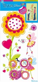 Наклейка декор "RoomDecor" RDA Ростомер цветок с сердечками оптом